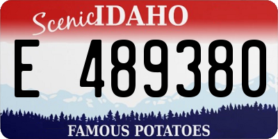 ID license plate E489380
