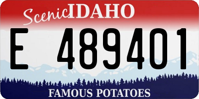 ID license plate E489401