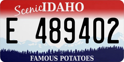 ID license plate E489402