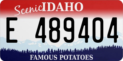 ID license plate E489404