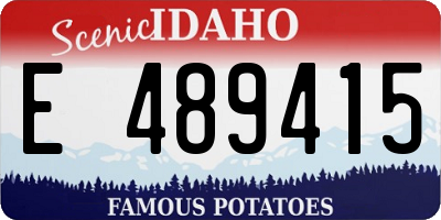 ID license plate E489415