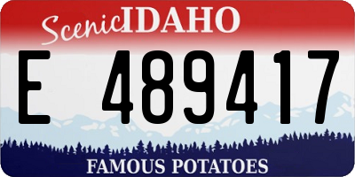 ID license plate E489417