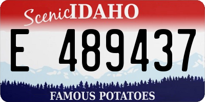 ID license plate E489437