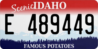 ID license plate E489449