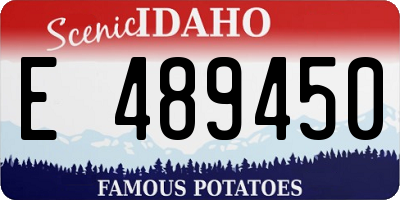 ID license plate E489450