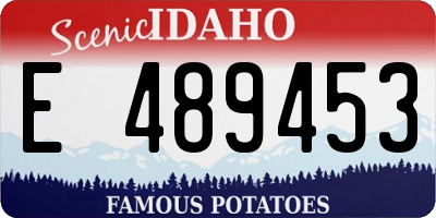 ID license plate E489453