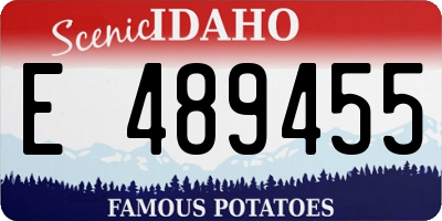 ID license plate E489455
