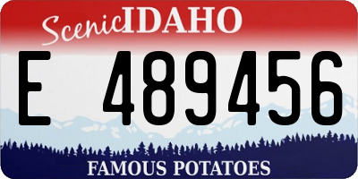 ID license plate E489456
