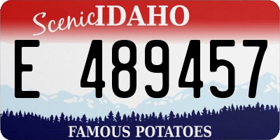ID license plate E489457