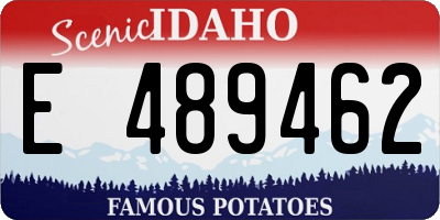 ID license plate E489462