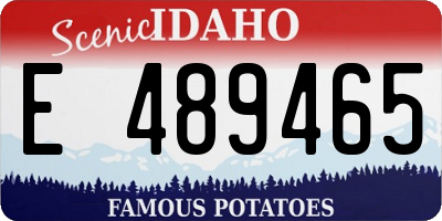 ID license plate E489465