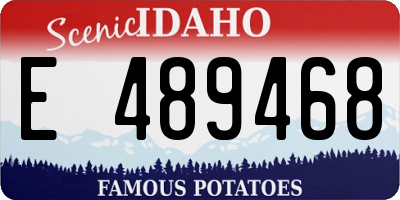ID license plate E489468