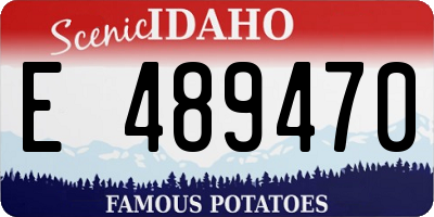 ID license plate E489470