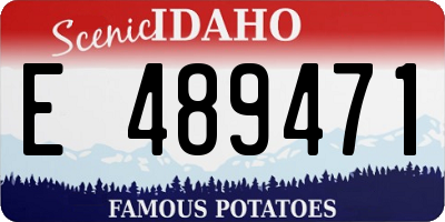 ID license plate E489471