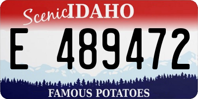 ID license plate E489472