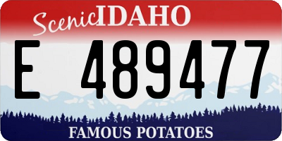 ID license plate E489477