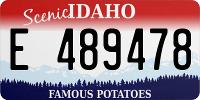 ID license plate E489478