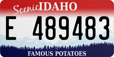 ID license plate E489483