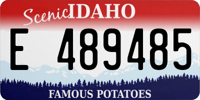 ID license plate E489485
