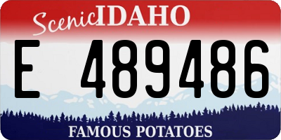 ID license plate E489486
