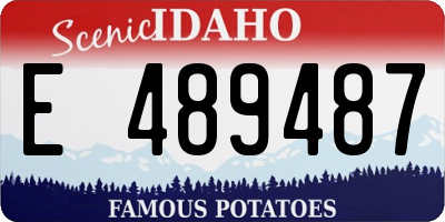 ID license plate E489487