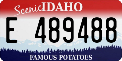 ID license plate E489488