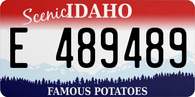 ID license plate E489489
