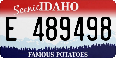 ID license plate E489498