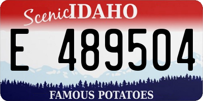 ID license plate E489504