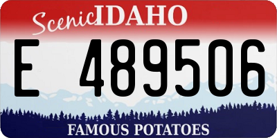 ID license plate E489506