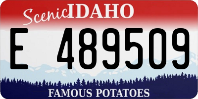 ID license plate E489509