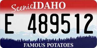 ID license plate E489512