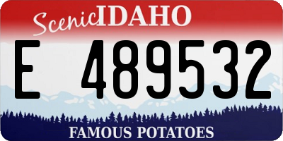 ID license plate E489532