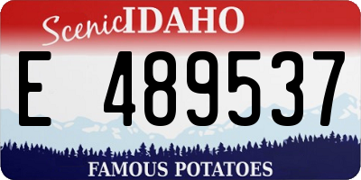 ID license plate E489537