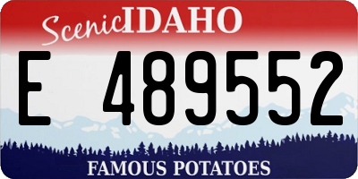 ID license plate E489552