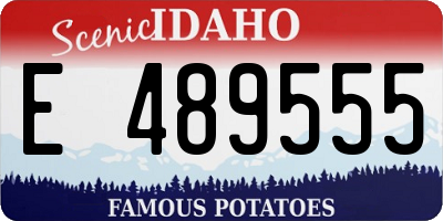 ID license plate E489555