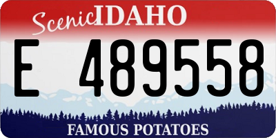 ID license plate E489558
