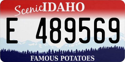ID license plate E489569