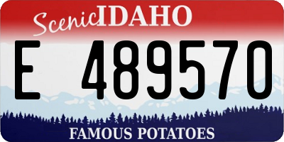 ID license plate E489570