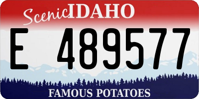 ID license plate E489577