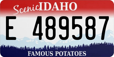 ID license plate E489587
