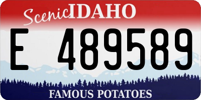 ID license plate E489589