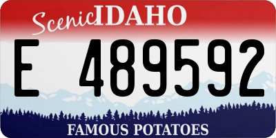 ID license plate E489592