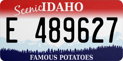 ID license plate E489627