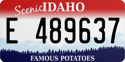 ID license plate E489637