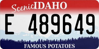 ID license plate E489649
