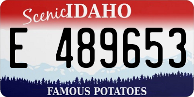 ID license plate E489653