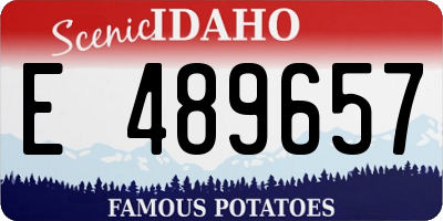 ID license plate E489657