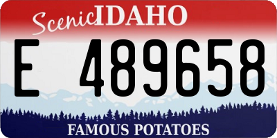 ID license plate E489658