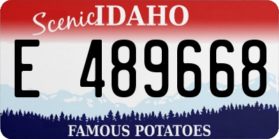 ID license plate E489668